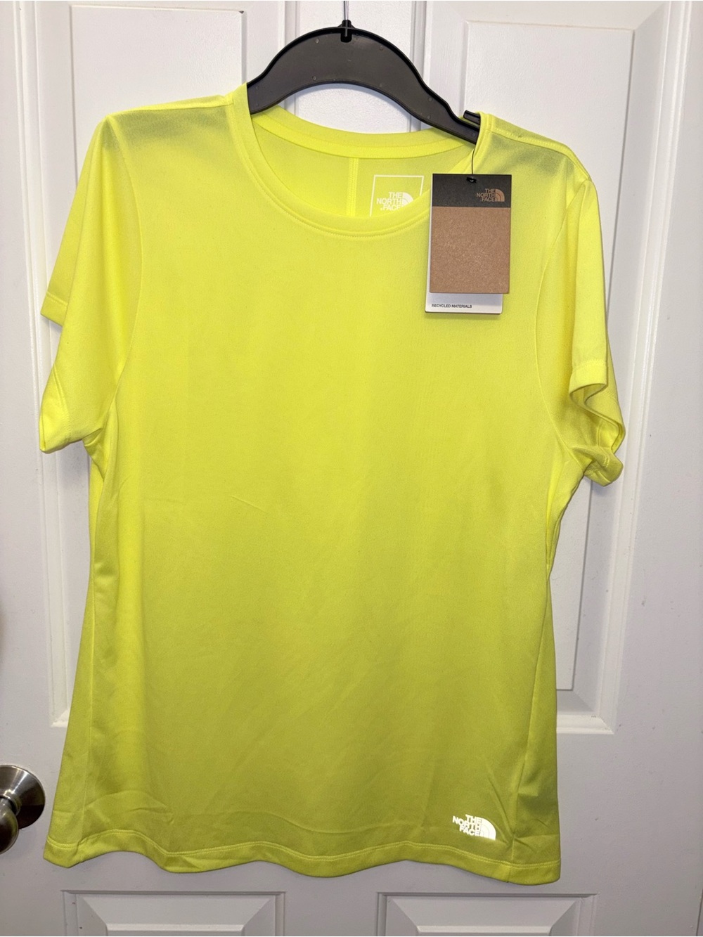 The North Face Women's High Trail  Short Sleeve Crew - Neon Yellow Large